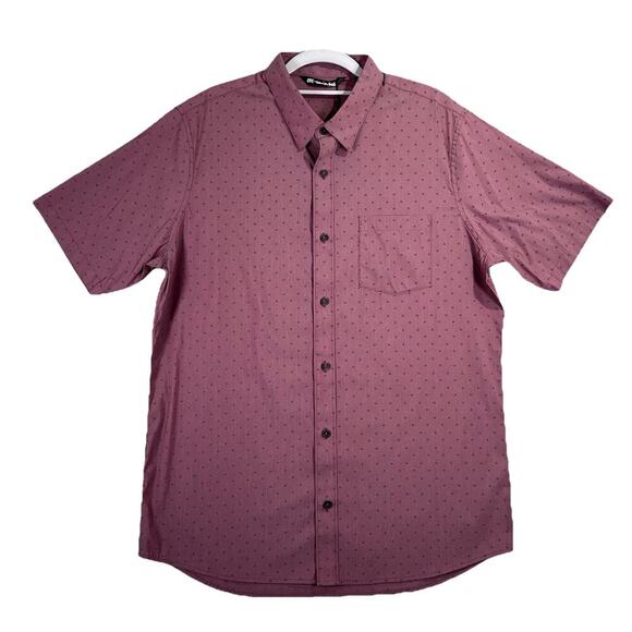 NEW Travis Mathew Prestige Tidbits Geometric Print Button Shirt Men's Large $99 - Picture 1 of 8